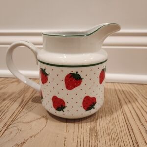 Vintage Rosenthal Netter Strawberry Pattern Pitcher